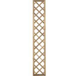 Forest Hidcote Softwood Rectangular Garden Trellis 1' x 6' 6 Pack
