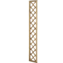 Forest Hidcote Softwood Rectangular Garden Trellis 1' x 6' 6 Pack