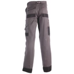 Herock Mars Work Trousers Grey/Black 36" W 32" L