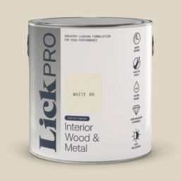 LickPro 2.5Ltr White 08 Satin Water-Based Trim Paint