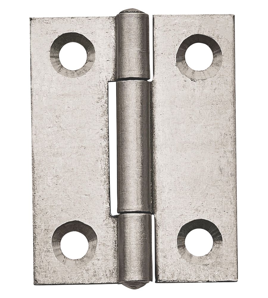 SelfColour Fixed Pin Butt Hinges 50mm x 38mm 2 Pack Screwfix