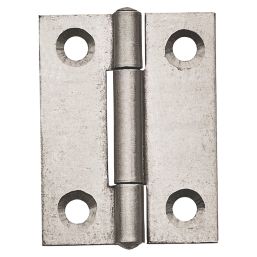 Self-Colour  Fixed Pin Butt Hinges 50mm x 38mm 2 Pack