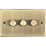 Knightsbridge  3-Gang 2-Way LED Intelligent Dimmer Switch  Antique Brass