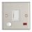 Contactum iConic 13A Unswitched Fused Spur & Flex Outlet with Neon Brushed Steel with White Inserts