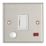 Contactum iConic 13A Unswitched Fused Spur & Flex Outlet with Neon Brushed Steel with White Inserts