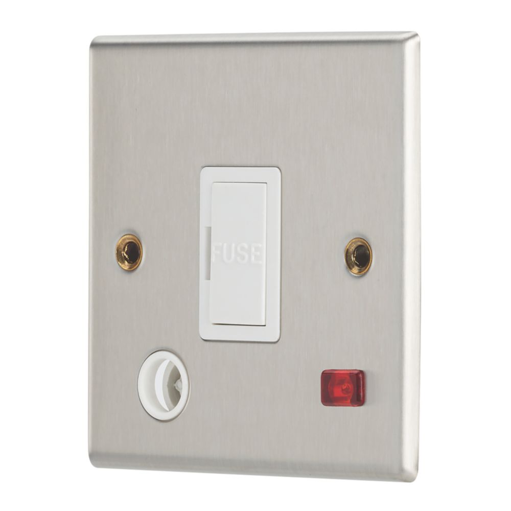 Contactum iConic 13A Unswitched Fused Spur & Flex Outlet with Neon ...