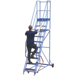 TB Davies Steel 2.5m Blue 10 Step Podium Steps