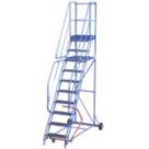 TB Davies Steel 2.5m Blue 10 Step Podium Steps