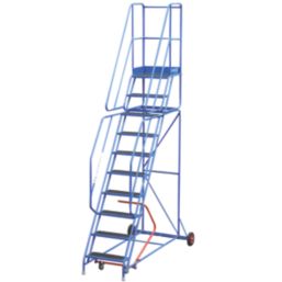 TB Davies Steel 2.5m Blue 10 Step Podium Steps