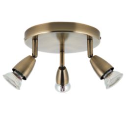 Saxby Amalfi Round 3-Light Spotlight Antique Brass