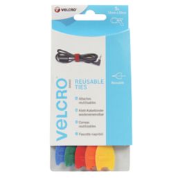 Velcro Brand One-Wrap Assorted Colours Reusable Ties 200mm x 12mm 5 Pack