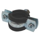 Tesla  20-25mm Rubber-Lined Pipe Clips Black/Steel 5 Pack