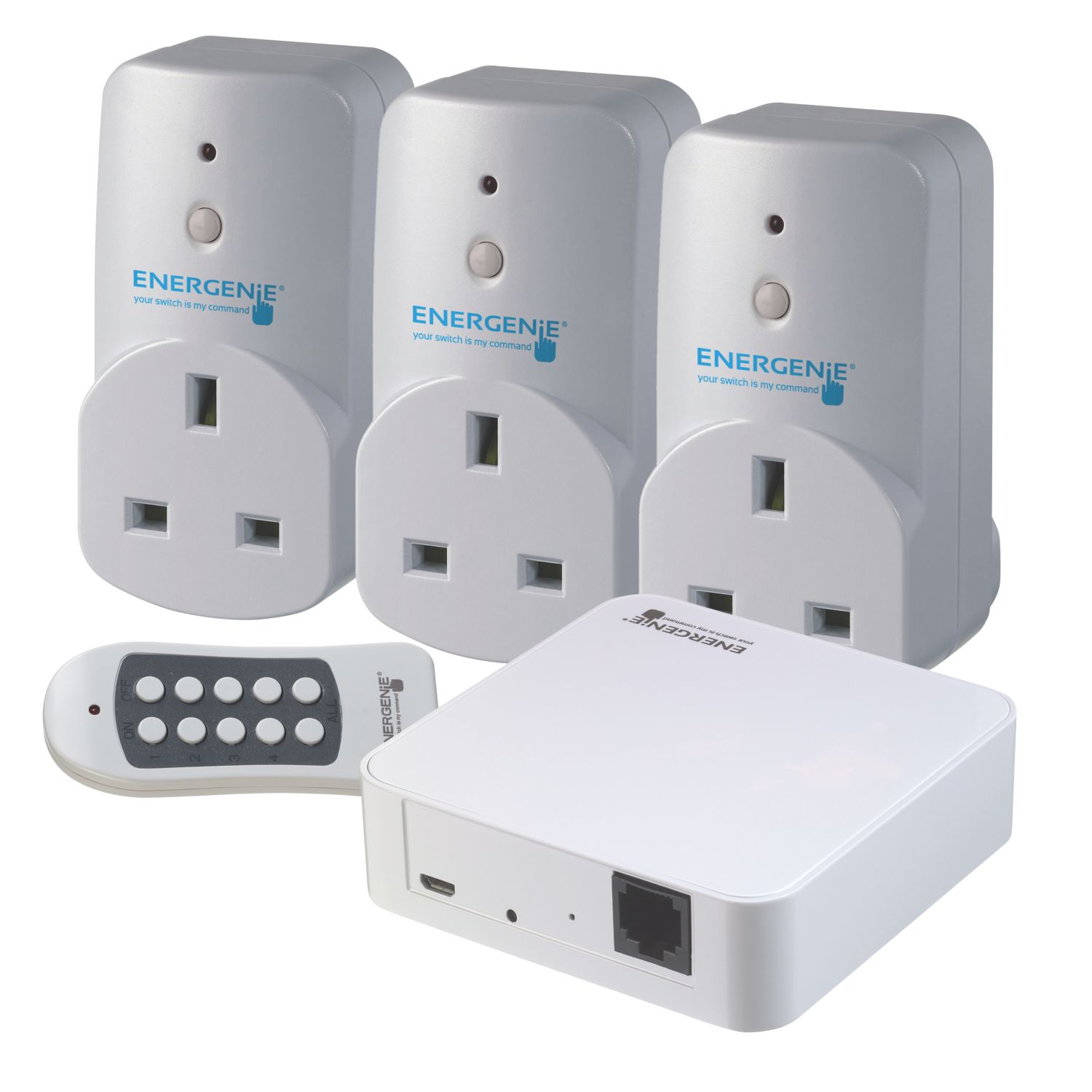 Energenie MiHome 13A Adaptor Socket Set White (9417H)