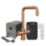 ETAL Elise 4-in-1 Instant Boiling Water Tap with Chiller Unit Brushed Copper