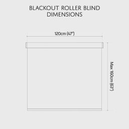 Renaissance Roller Blackout Thermal Blind White 120cm x 160cm Drop