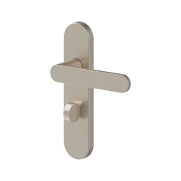 Cooke & Lewis Maugan WC Lever on Backplate Door Handles Pair Satin Nickel