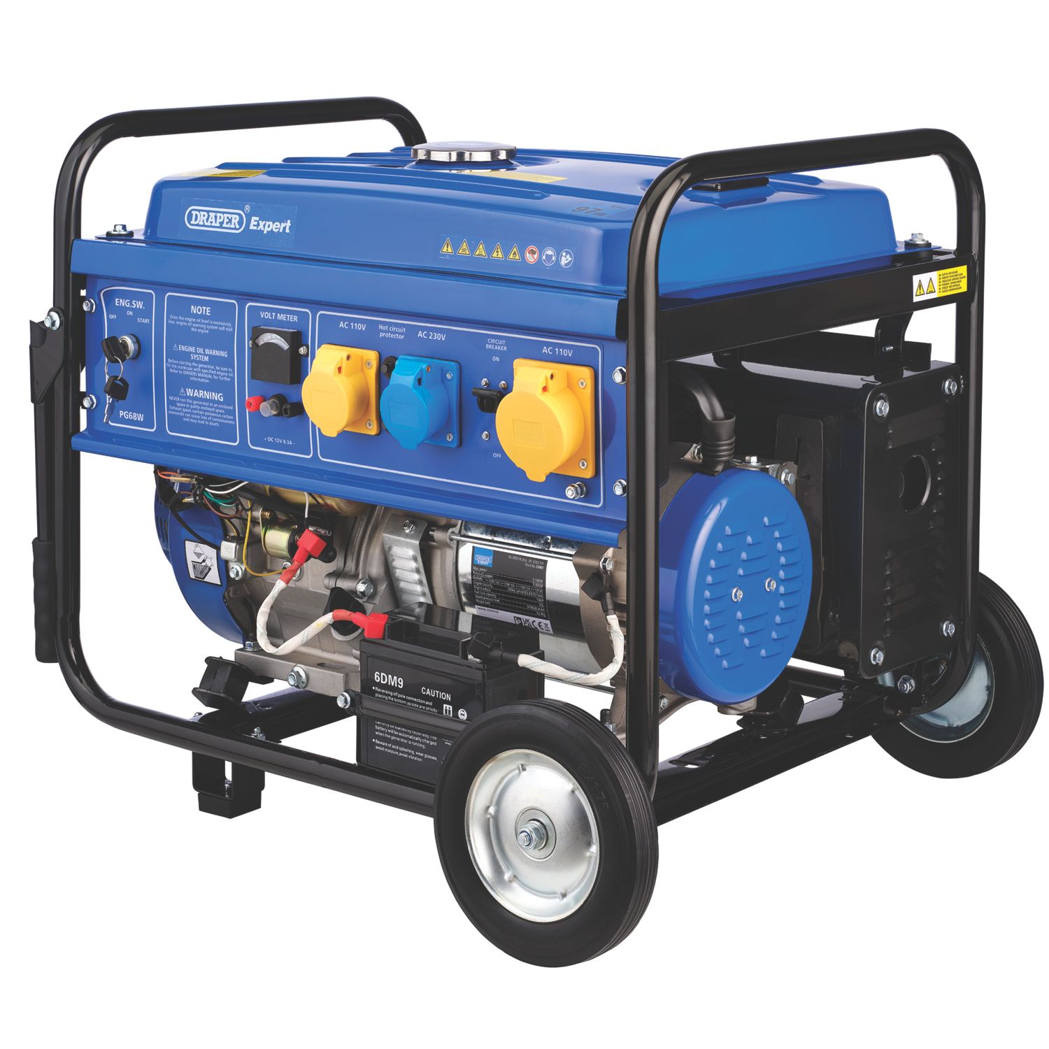 Draper Expert 23987 5500W Petrol Generator 115V/230V/12V (941CN)