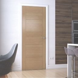 Green & Taylor  Satin Lacquered Oak Wooden Ladder Internal Fully-Finished Door 2040mm x 726mm