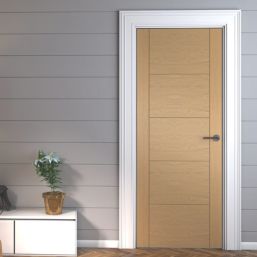 Green & Taylor  Satin Lacquered Oak Wooden Ladder Internal Fully-Finished Door 2040mm x 726mm