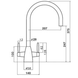 Clearwater Tutti Monobloc Mixer Tap Brushed Nickel PVD