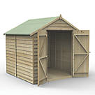 Forest 4Life 7' x 7' (Nominal) Apex Overlap Timber Shed with Base & Assembly