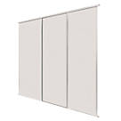 Spacepro Classic 3-Door Sliding Wardrobe Door Kit Cashmere Frame Cashmere Panel 2216mm x 2260mm