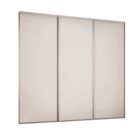 Spacepro Classic 3-Door Sliding Wardrobe Door Kit Cashmere Frame Cashmere Panel 2216mm x 2260mm