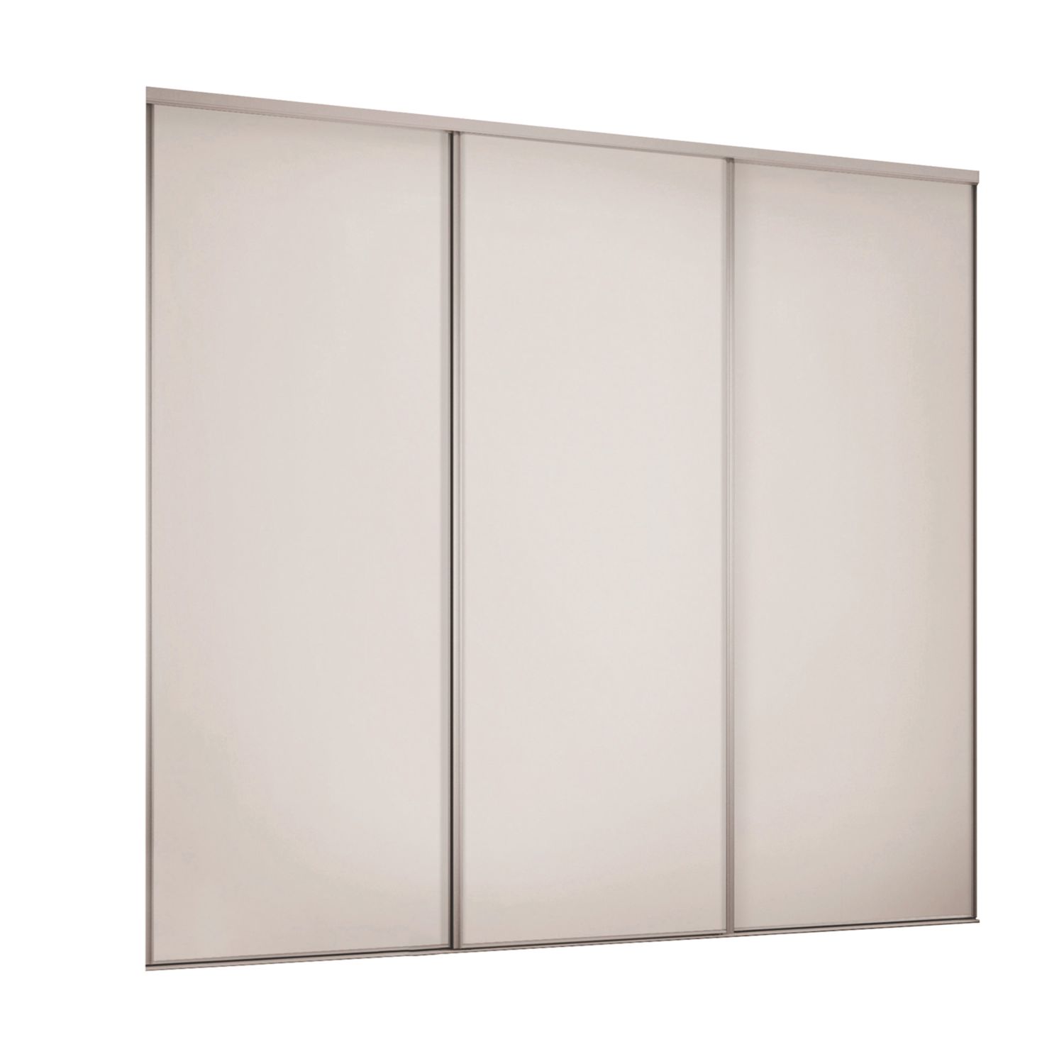 Spacepro Classic 3-Door Sliding Wardrobe Door Kit Cashmere Frame Cashmere Panel 2216mm x 2260mm (941GK)