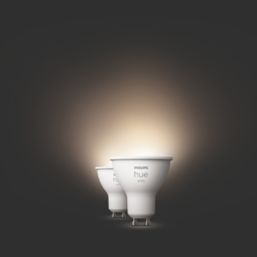 Philips Hue GU10 LED Smart Light Bulb 5.2W 400lm 2 Pack - Screwfix