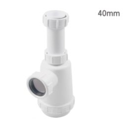Flomasta  Telescopic Bottle Trap White 40mm