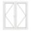 Crystal  White Double-Glazed uPVC French Door Set 2090mm x 1690mm