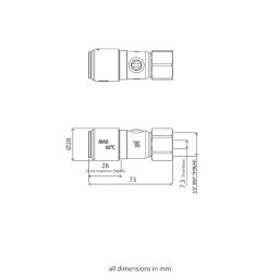 Flomasta Straight Service Valve 15mm x 1/2"