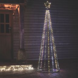 LED Indoor & Outdoor Variable White Light Up Christmas Cone Tree