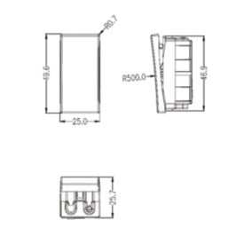 Knightsbridge  20AX 2-Way Modular Light Switch White
