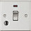 Knightsbridge  20A 1-Gang DP Control Switch & Flex Outlet Brushed Chrome with LED