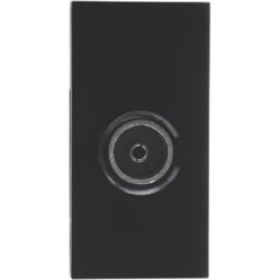 British General  Modular Coaxial TV / FM / DAB Return Socket Black