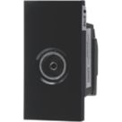 British General  Modular Coaxial TV / FM / DAB Return Socket Black