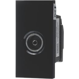 British General  Modular Coaxial TV / FM / DAB Return Socket Black