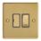 Varilight  13A Switched Fused Spur  Polished Brass with Colour-Matched Inserts