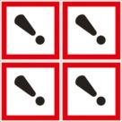 Essentials  Harmful/Irritant GHS Labels (Sheet) 100mm x 100mm