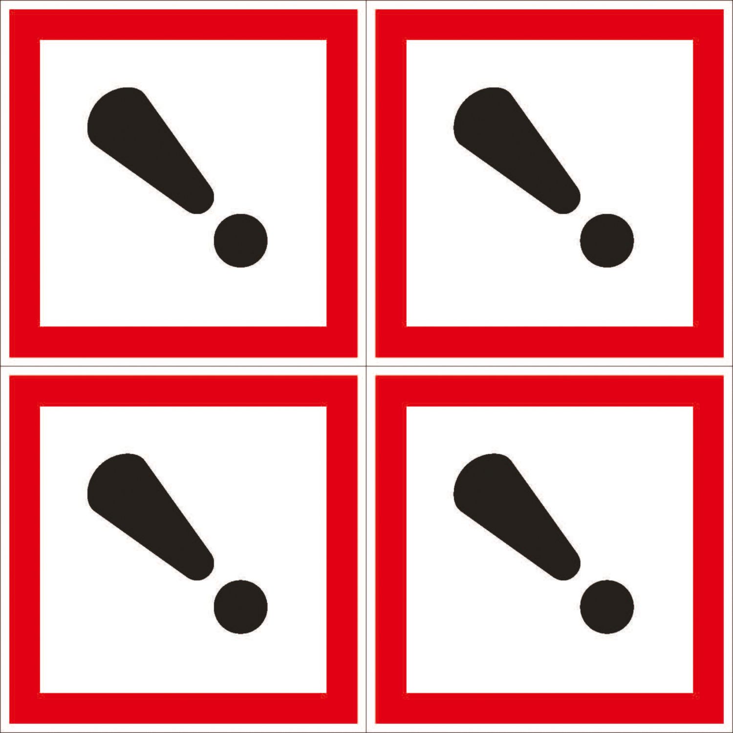 Essentials Harmful/Irritant GHS Labels (Sheet) 100mm x 100mm (941YU)