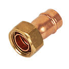 Yorkshire  Copper Solder Ring Straight Tap Connector 15mm x 1/2"