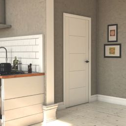 Green & Taylor  Satin Painted White Wooden Ladder Internal Fully-Finished Door 1981mm x 610mm