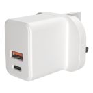 LAP 2-Outlet Type A & C Plug-In USB Adaptor Plug 3A