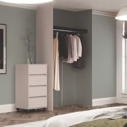 Spacepro  Interior Unit Shelf with Hanger Bar Black 2700mm x 110mm