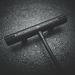 Mira Atom Single Outlet Rear-Fed Exposed Matt Black Thermostatic Mixer Shower