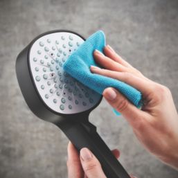 Mira Atom Single Outlet Rear-Fed Exposed Matt Black Thermostatic Mixer Shower