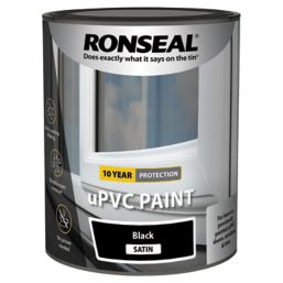 Ronseal 10-Year Exterior Wood Paint Satin Black 750ml - Screwfix