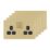 LAP  13A 2-Gang DP Switched Switched Sockets Satin Brass  with Black Inserts 5 Pack