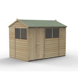 Forest Beckwood 9' 6" x 6' (Nominal) Reverse Apex Shiplap Timber Shed with Base